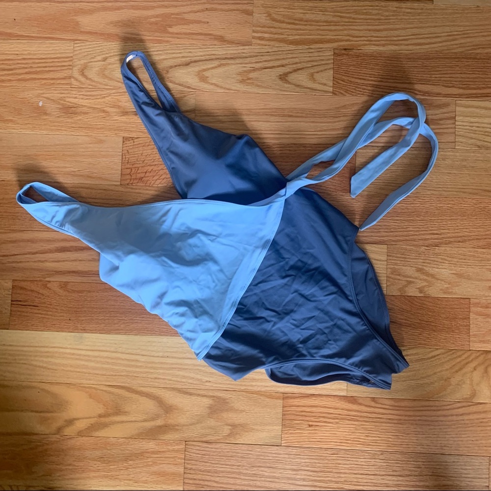 New with Tags Blue Summersalt One Piece with Wrap Front